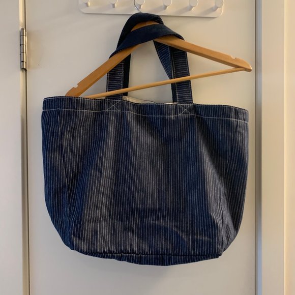 Rare Uniqlo x JW Anderson Large Denim Striped Tote - Picture 5 of 9